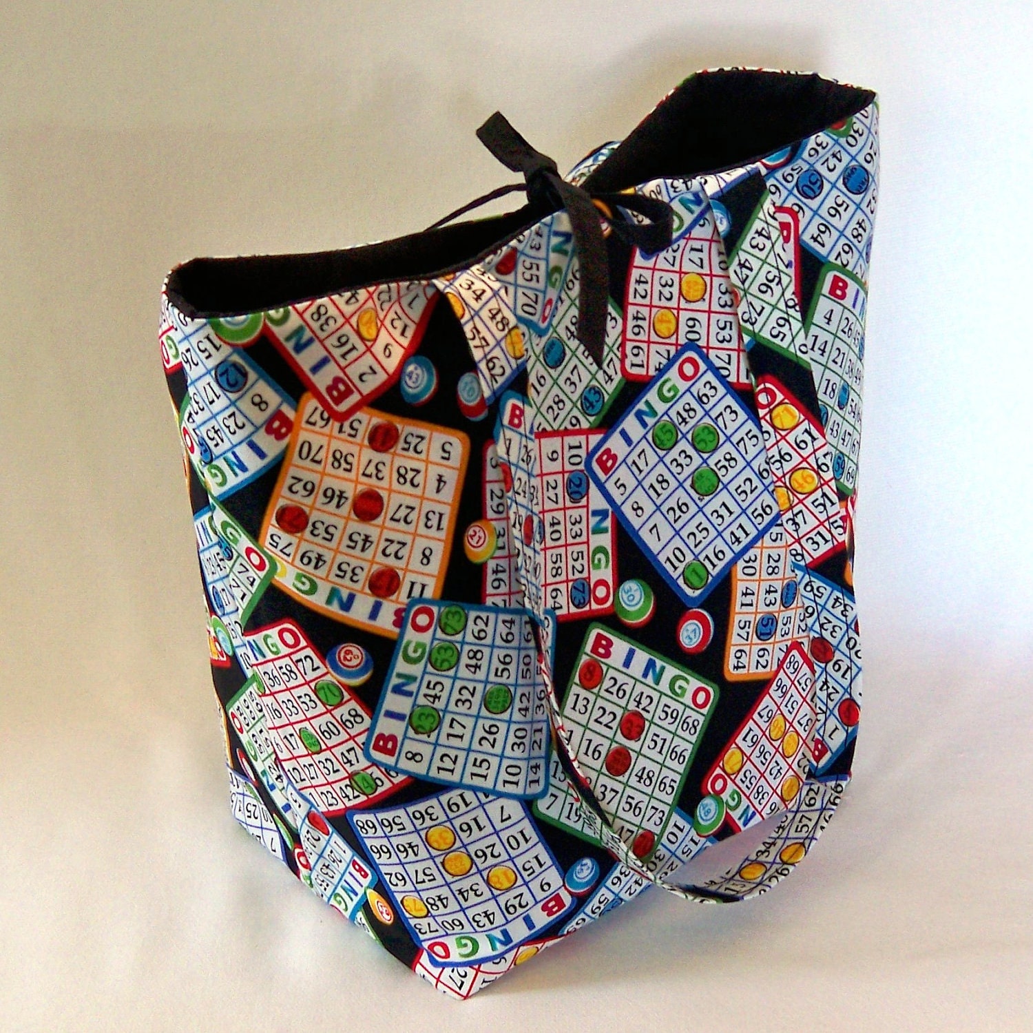 Bingo Tote Bag Purse Handbag Bingo Board Fabric Bag Shoulder Bag Market Bag Large Bag