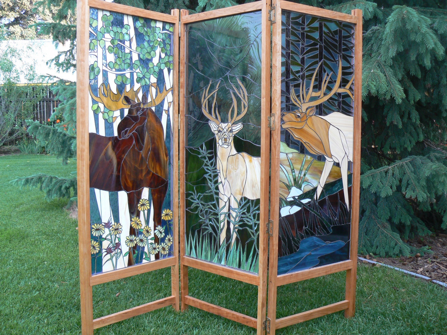 Three Panel Wildlife Free Standing Room Screen(Depost on this item)