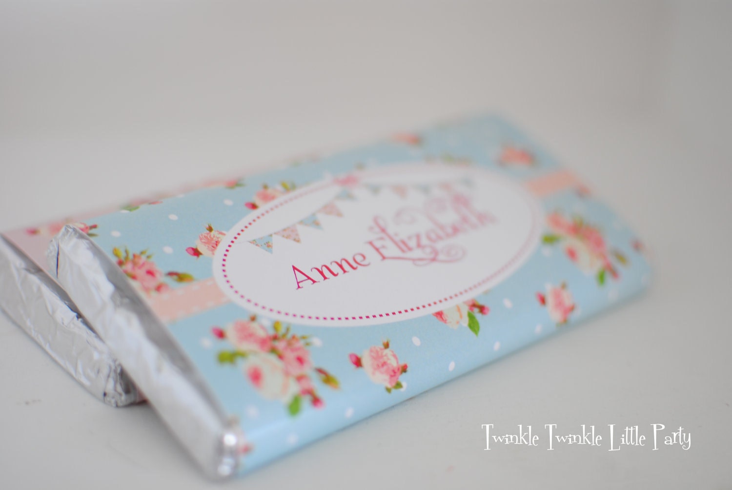 Blue Floral Shabby Chic Hershey's Chocolate Bar Wrappers Il_570xn