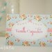 Blue Floral Shabby Chic Tea Party Collection Customized Buffet Tent Cards