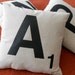 Any One Scrabble Letter Pillow Cover-14x14 inch case only