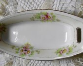 VINTAGE Hand Painted Nippon Relish Celery Dish