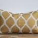 As seen in BETTER HOMES and GARDENS - Aya handprinted in metallic gold on natural organic hemp 12x21