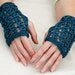 Fingerless Gloves Blue