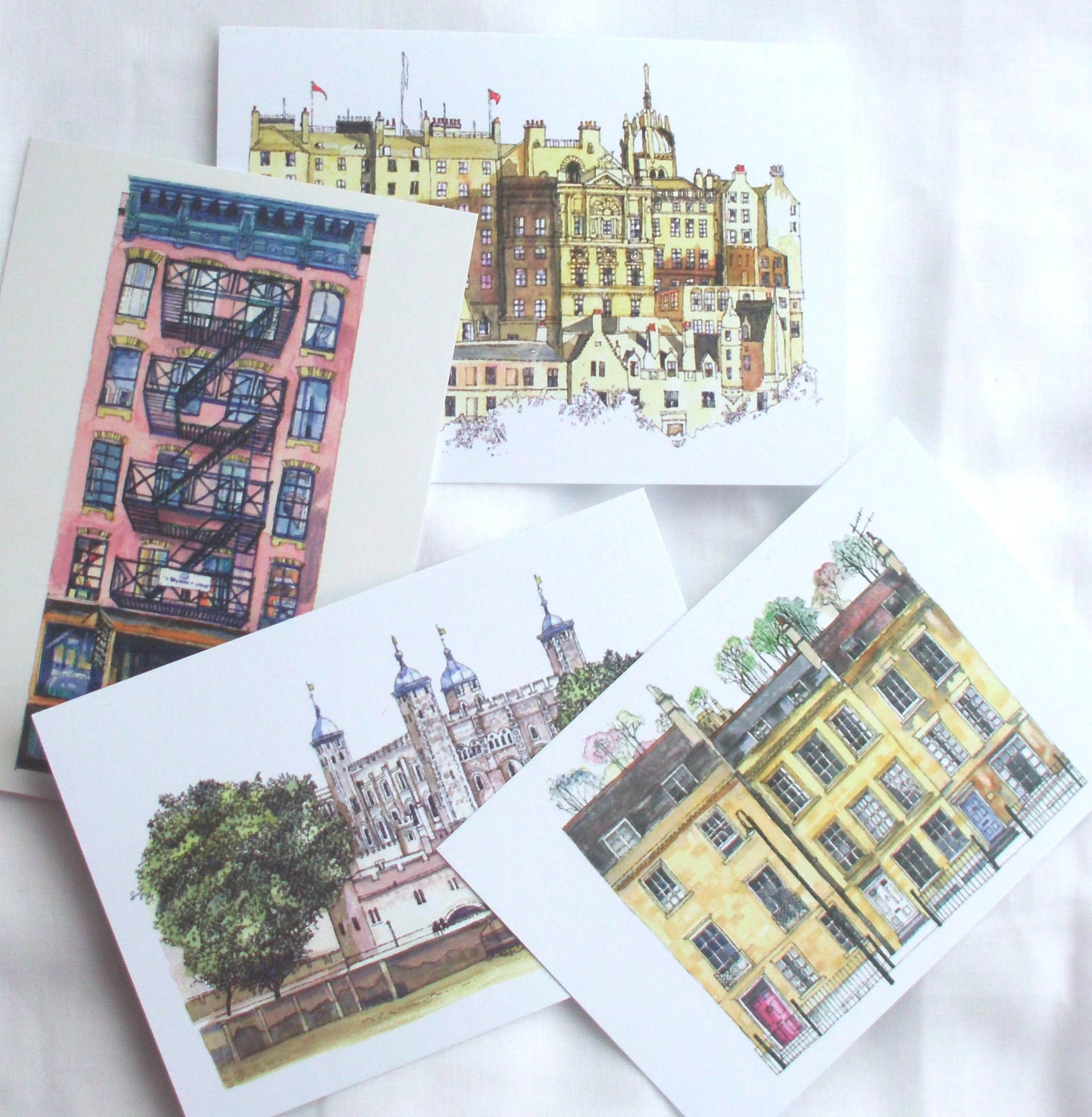 Postcards Pack of Four From Original Watercolours