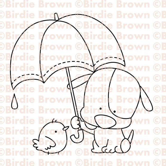 Digital Stamp -- Friends -Puppy & Chick