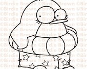 Digital stamp -- Penguin In Summer 02