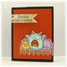 Digital stamp -- Three Monsters