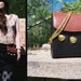80s CHIC CASE Hardshell with Contrast Textured Leather and Gold Metal Chain