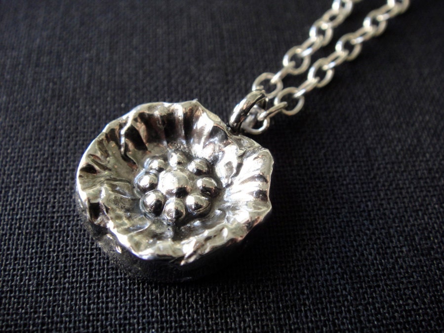Poppy pendant, .999 fine silver - Charity donation