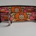 Owl Dog Collar- Cute Hoot 1" Wide Pink & Orange