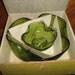 vintage Anchor Hocking 3 pc Avocado green glass chip & dip set original box