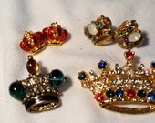 rhinestone and jewel crown jewelry set