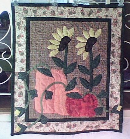 Pumpkins and Sunflowers Wallhanging