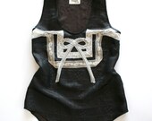 Lingerie Tank Silk Lace Camisole Top / Brown Ivory Bow Square Vintage Jacquard / Small - Mamie Deco Camisole