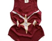 Camisole Silk Lace Tank Top Lingerie / Rosewood White Ivory Star Diamond Chevron Vintage Jacquard / Large - Bernie Deco Camisole