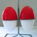 Retro Plastic Salt and Pepper Set with Metal Rack