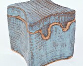 Ceramic box, trinket box, ring box, kitchen canister, container, kitchen decor, bathroom decor, handbuilt ceramic