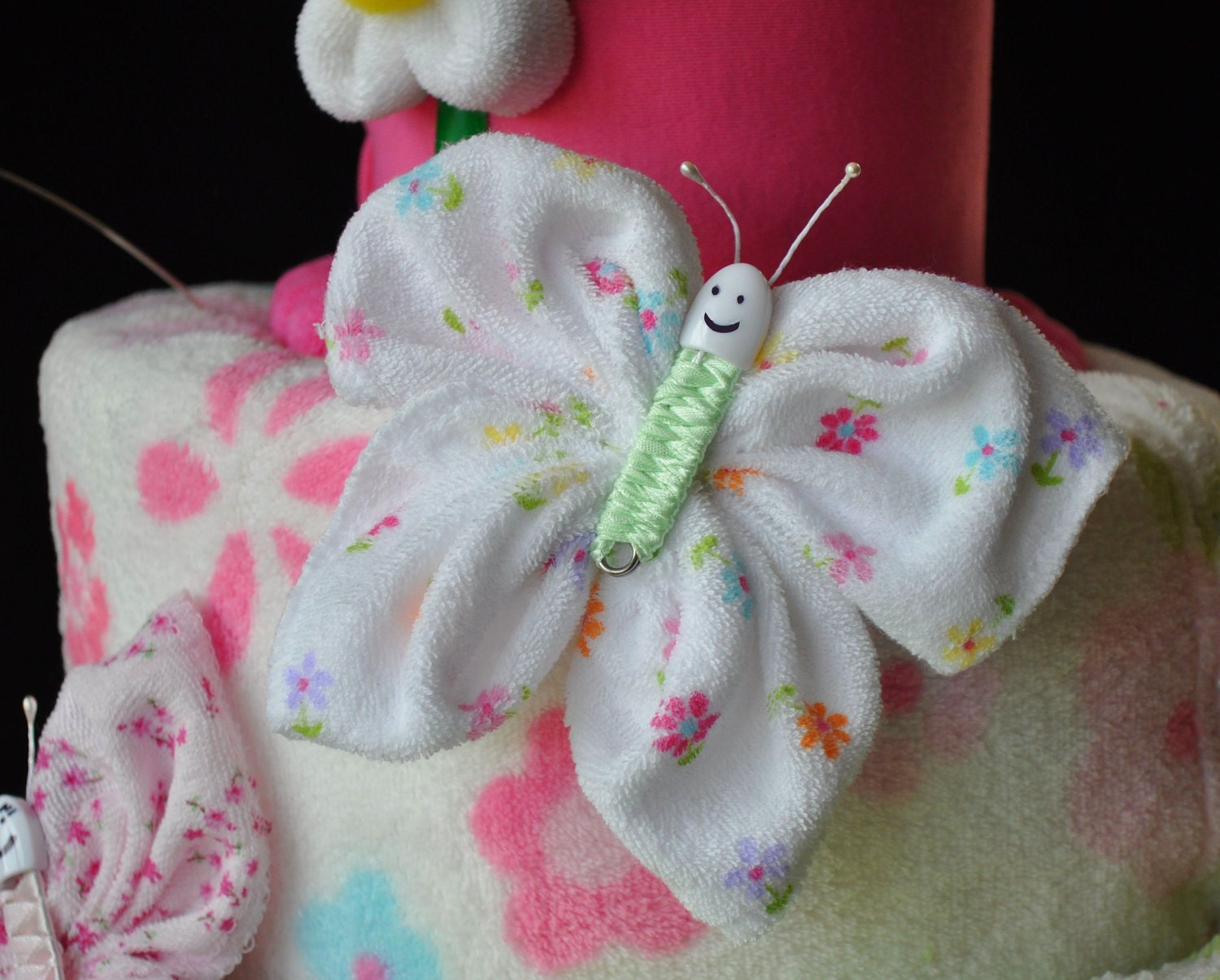 Washcloth Butterfly Diaper Cake Topper How To Video (SALE)