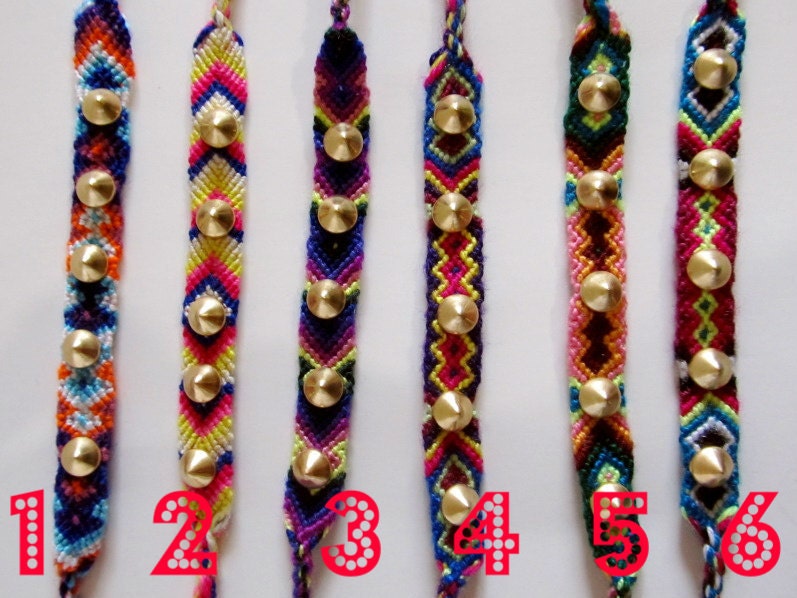 SALE Choose Spike Studded Friendship Bracelet (1) Gold