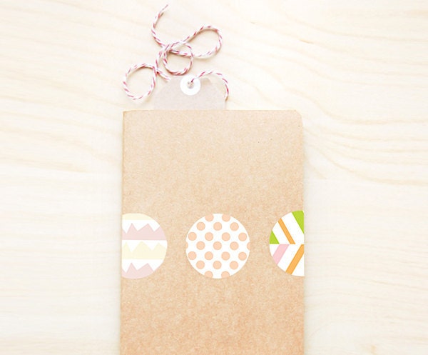 Festive Pattern Circle Sticker Seals - Set of 24