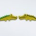 Instant Download - PDF Crochet Pattern - Crocodrile Applique - Text instructions and  SYMBOL CHART instructions