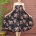 Black floral Long Skirt - Sexy Party Summer Beach Dress Cotton Mix to Coconut Shell
