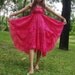 Butterfly Fancy Deeppink Leaves Pattern Sexy Party Beach Dress