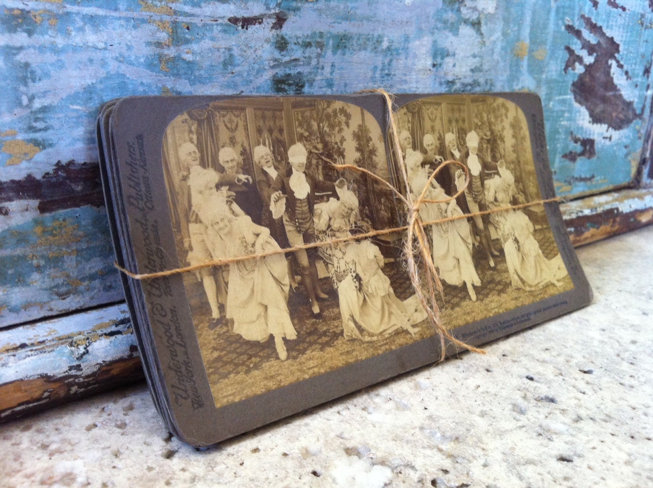Antique Stereoscopic Cards Lot of 9