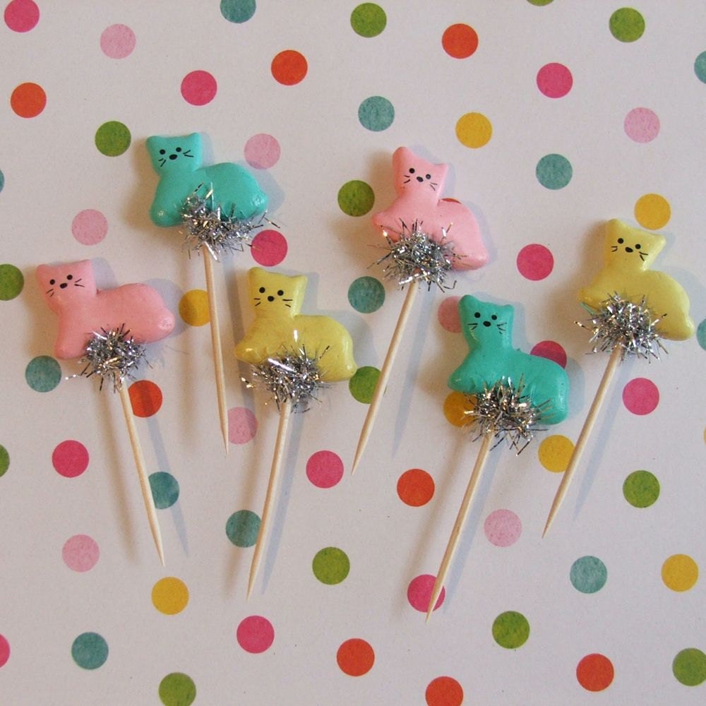 Kitschy Cats Cupcake Toppers