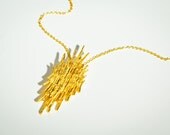 Gold Plated Pendant Contemporary Jewel