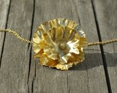 Winter Flower Gold Plated Pendant