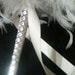 IVORY BLING Crystal Feather & Flower Bridesmaid Bouquet - White Feathers Bride Maid or Toss Wedding Bouquets Rose Custom Colors