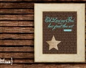 Wall Art (Hymn Lyrics) - Oh Lord My God How Great Thou Art Deuteronomy 32:3 - 8 x 10 Print