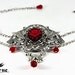 Reserved for Alura - Silver Gothic Choker - Red Rose Cameo on Black - Goth, Victorian, Lolita, Vampire - Ernelia