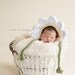 Newborn Flower Bonnet Newborn Daisy Hat Newborn Photo Prop Newborn Girl Prop