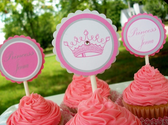 Princess Party-Cupcake Toppers-Set of 12 NOT PRINTALBE Il_570xn