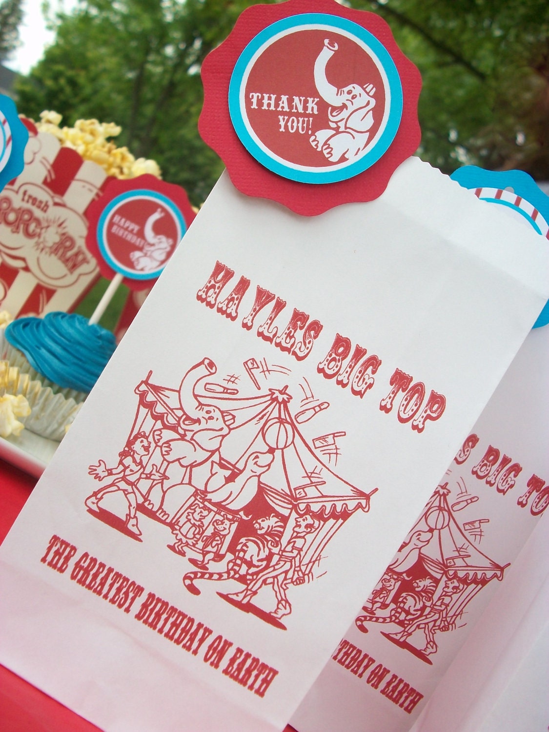 Big Top Circus/Carnival Treat Bags-Set of 12 NOT PRINTABLE Il_570xn