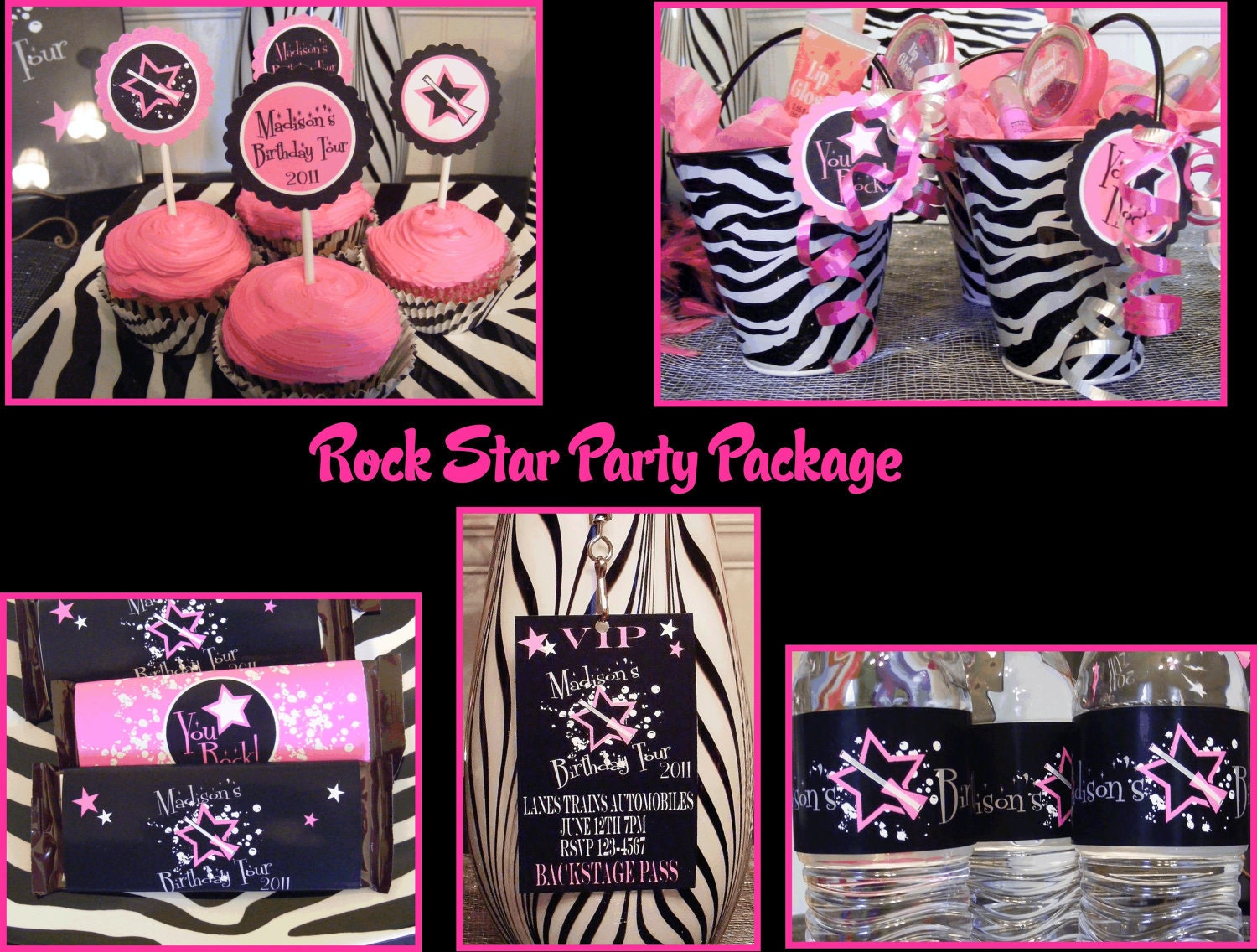 Rock Star Party Printable Favor Tags