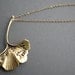 Gold Ginkgo Leaf Pendant Necklace