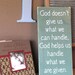 God Helps Us Handle What We Are Given Wood Primitive Sign Christian Wall Hanging