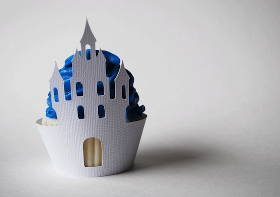 Castle Cupcake Wrappers In Your Choice of Color Qty 12 By Your Little Cupcake