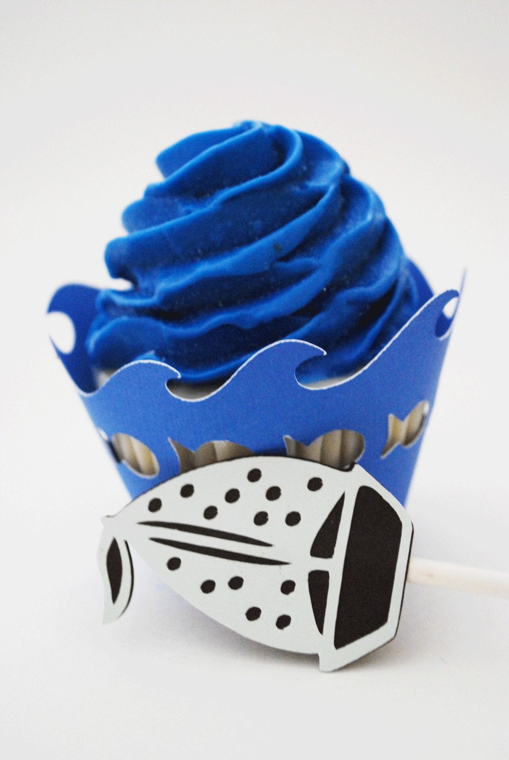 Fish and Ocean Wave Cupcake Wrappers In Your Choice of Color Qty 12 By Your Little Cupcake