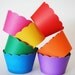 Rainbow Cupcake Wrappers In Your Choice of Color Qty 12 By Your Little Cupcake