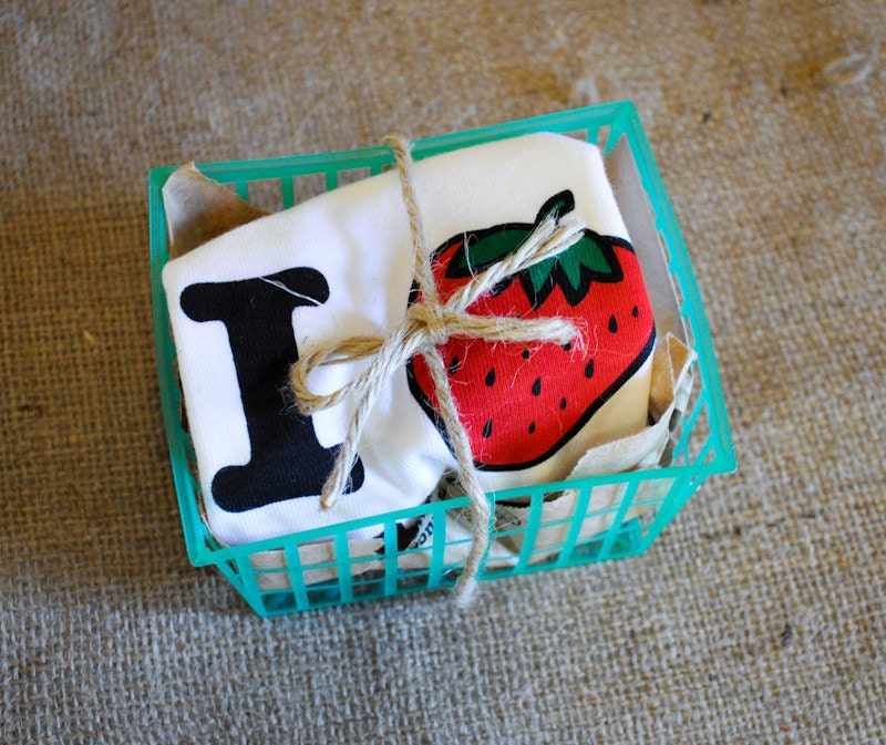 I Strawberry California Organic Baby Onesie