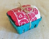 Raspberry Basket Flour Sack Dish Towel