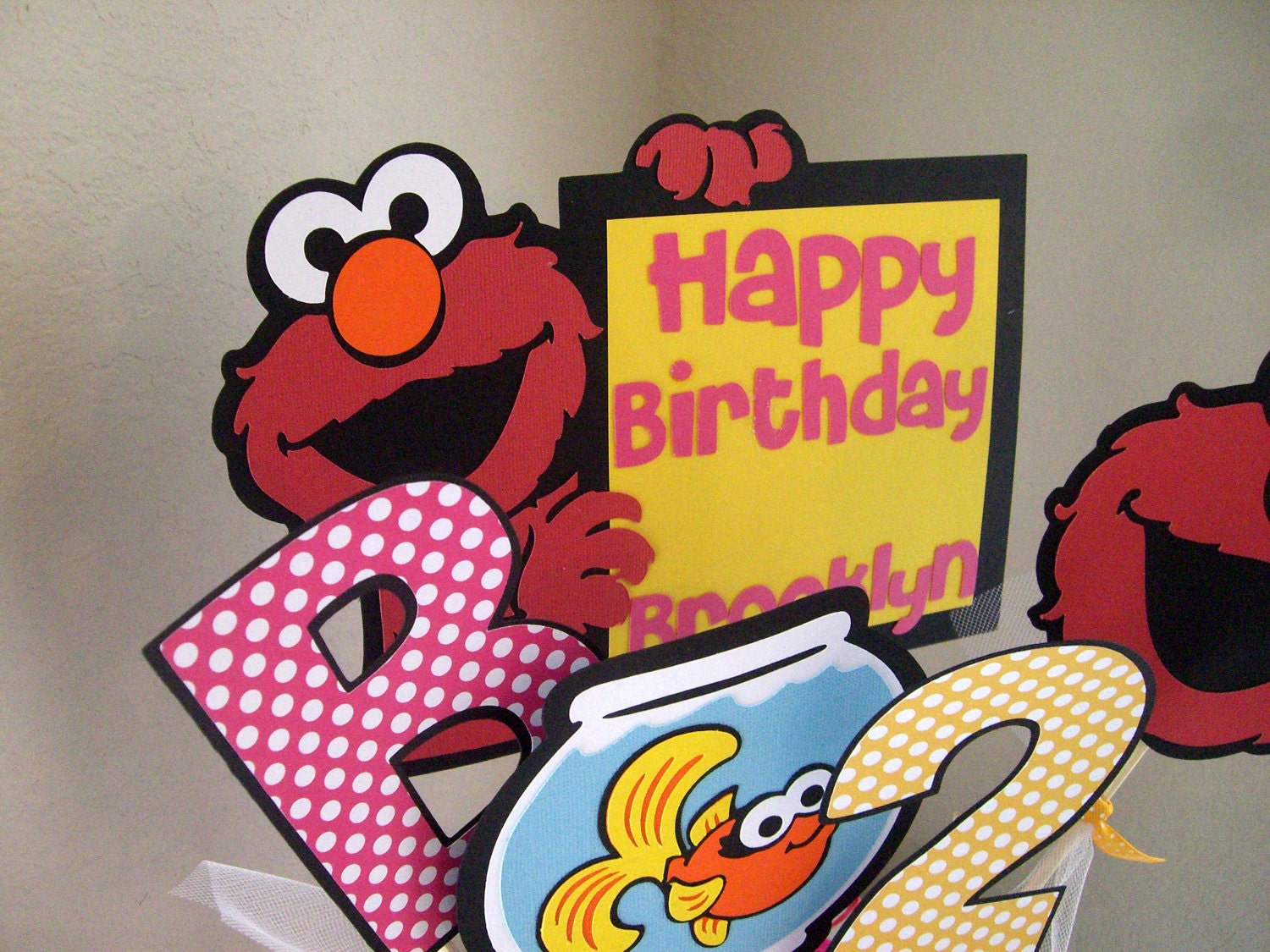 Elmo Centerpiece - Pick Your Colors