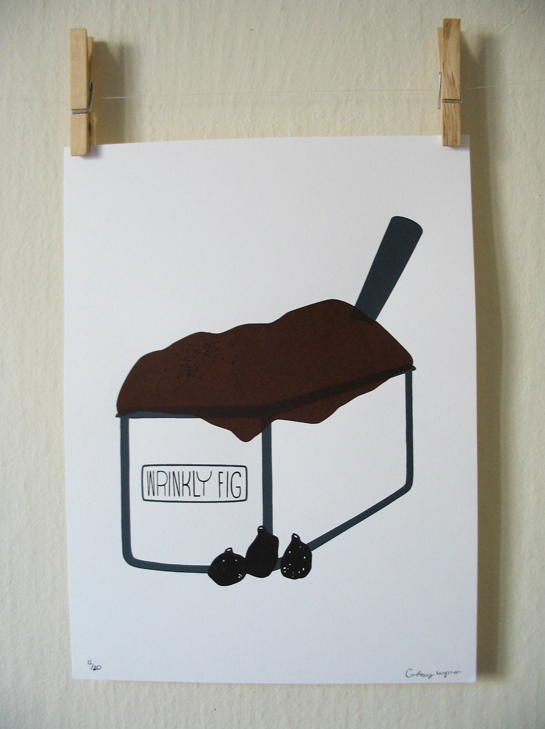 Wrinkly Fig Gelato - Silkscreen Print