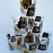Gold Medieval Knights Glass Cocktail Tumbler Set