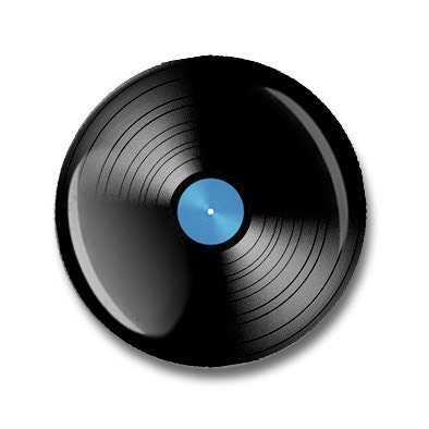 Vinyl Record LP Music Pinback Button One Inch 1
